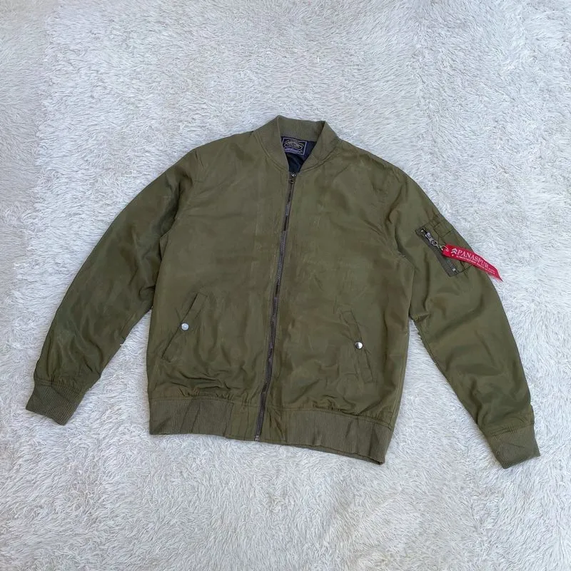 Panaspur MA-1 Flight Bomber Jacket Olive Green photo 1