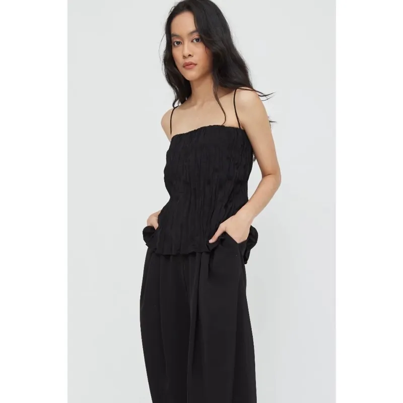 Shop at Velvet Casual Cami top Wanita black photo 1