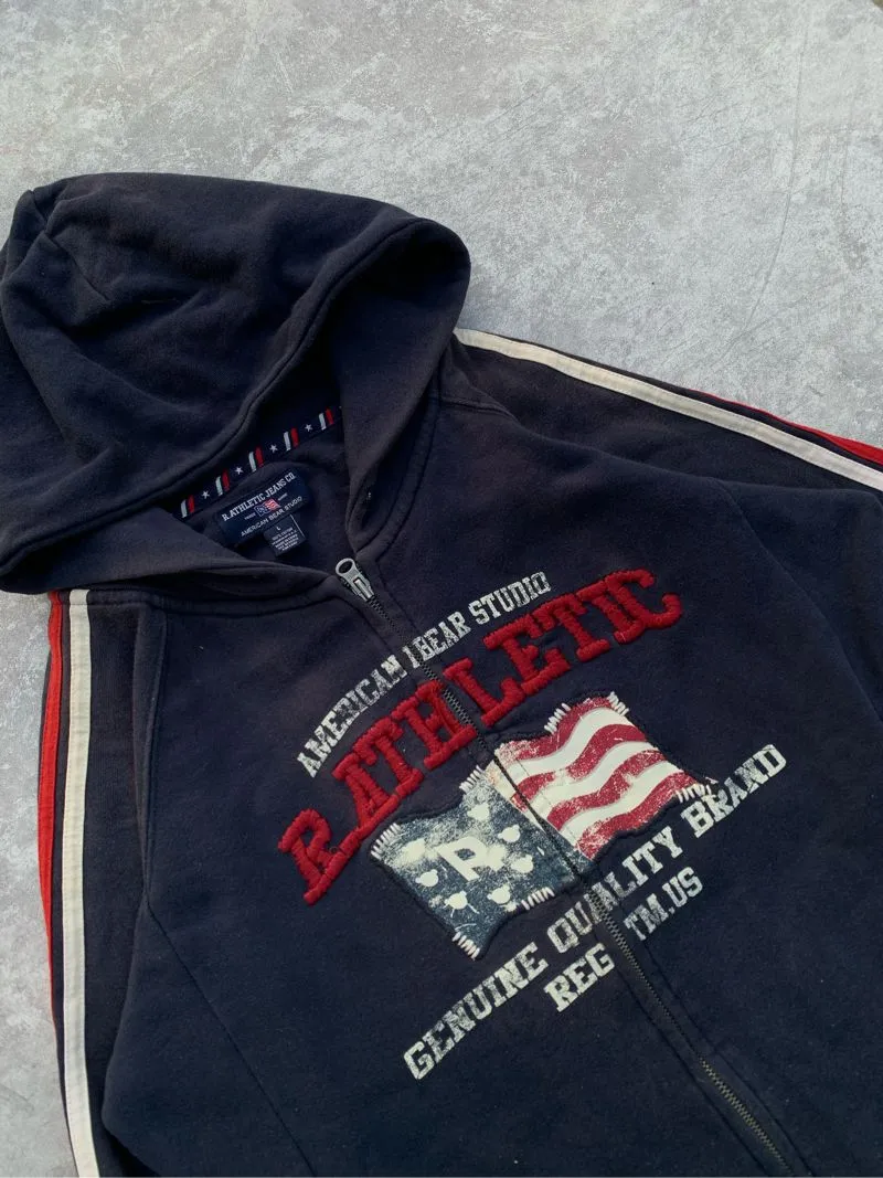 ziphoodie sunfaded vintage art flag by R Athleticu photo 1
