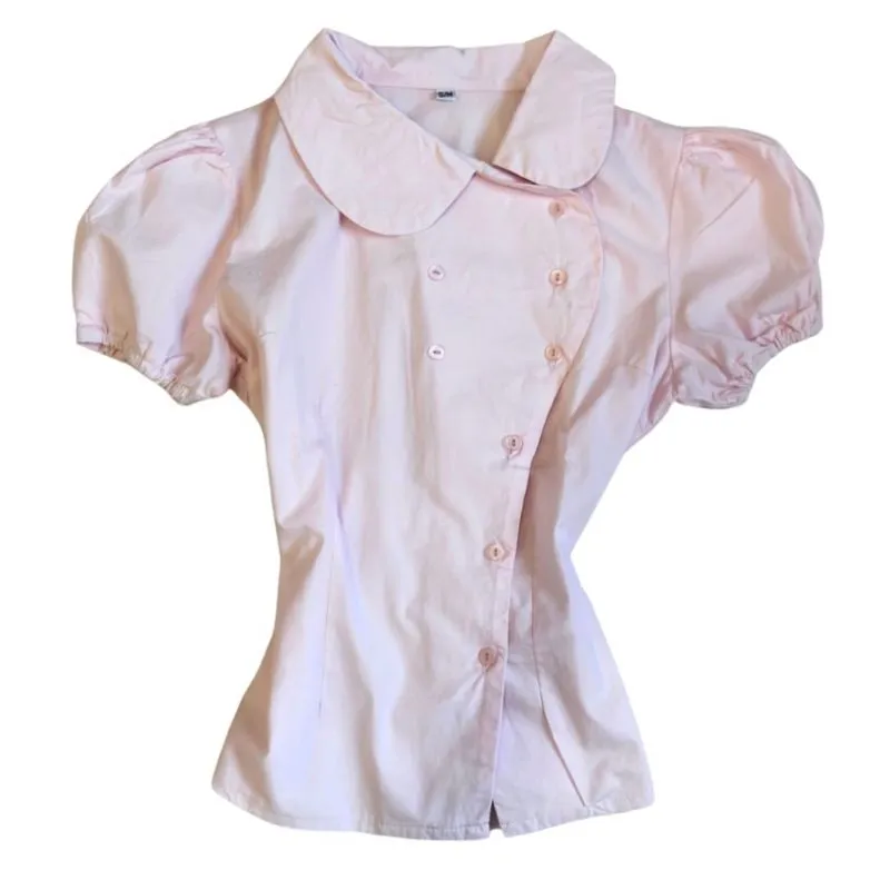 puff office coquette top pink photo 1