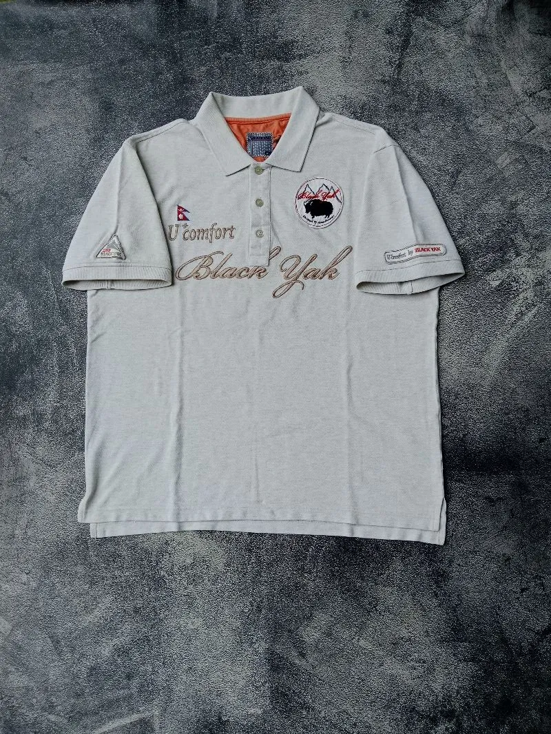 POLO SHIRT BLACK YAK BIG LOGO photo 1