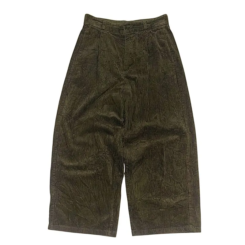 Uniqlo High Waisted Wide Leg Brown Corduroy Pants photo 1