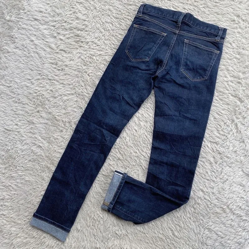 Uniqlo Selvedge Jeans Slim Fit Straight Silhouette Rise Low Preloved