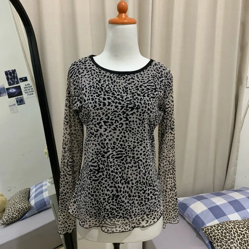 Leopard Mesh Top photo 1