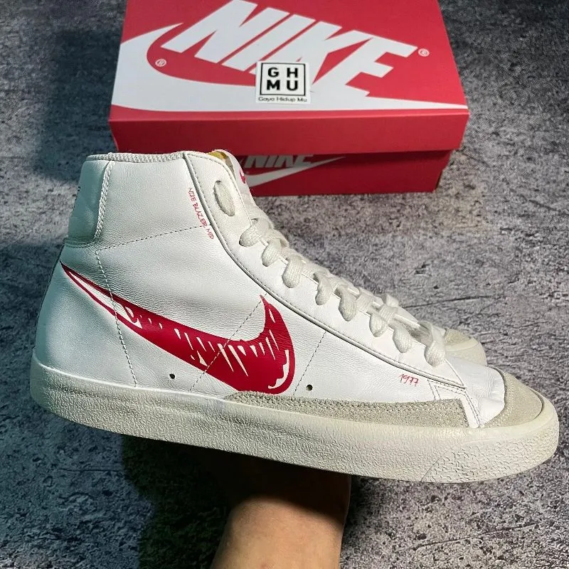 Nike Blazer Mid Vintage 77 Sketch White Red Preloved