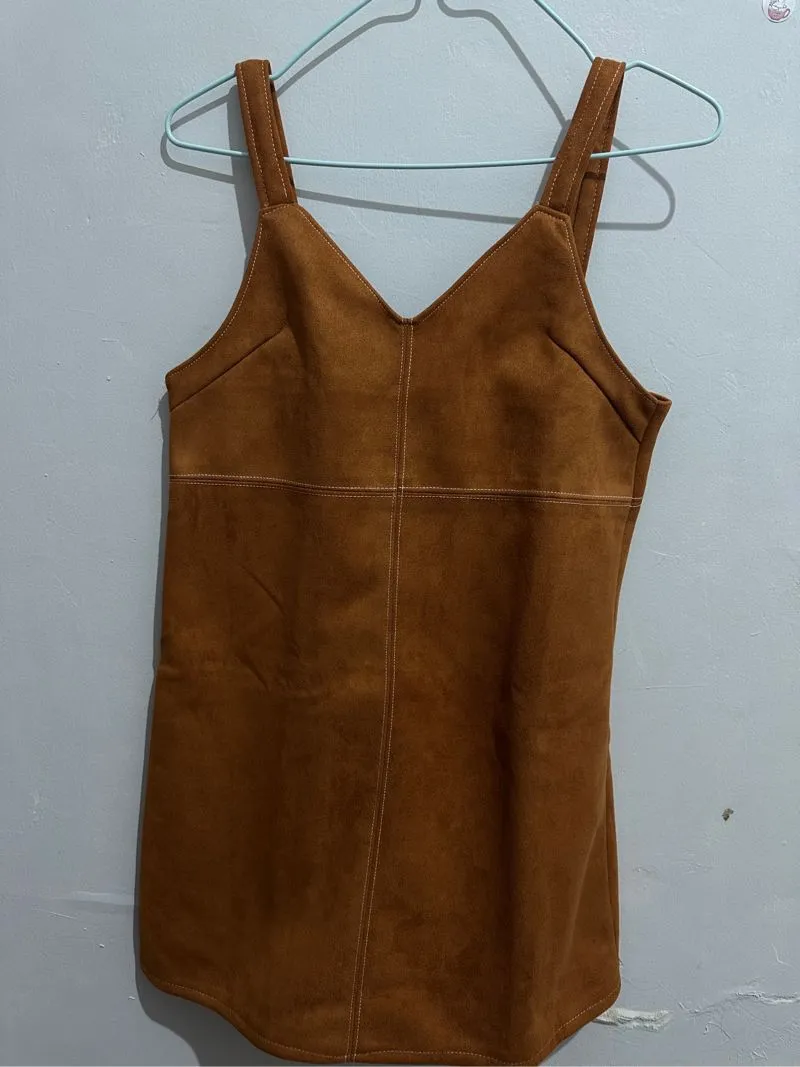 dress luar coklat photo 1