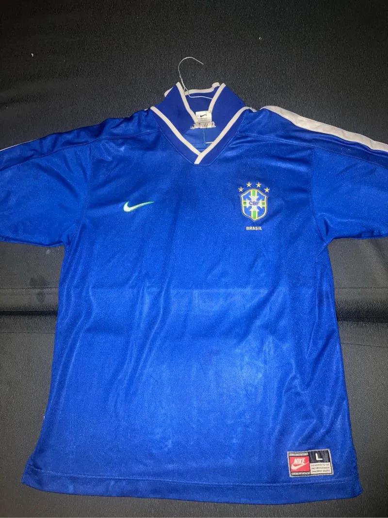 RARE Brazil 1997-1998 away kit Vintage jersey (Pre-Use) Nego photo 1