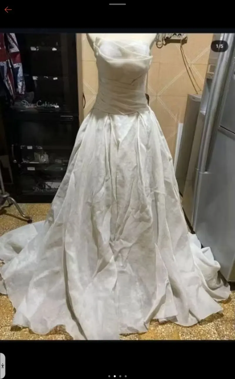 Gaun dress prom/pesta/wedding broken white photo 1