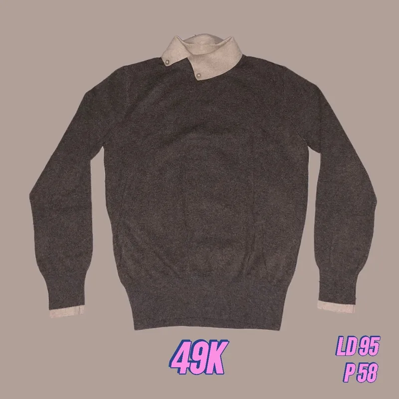 Casual Sweater Wanita brown photo 1