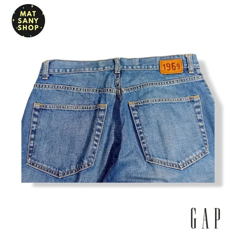 Celana Panjang Denim Blue Jeans GAP 1969 Vintage Lawas Jadul