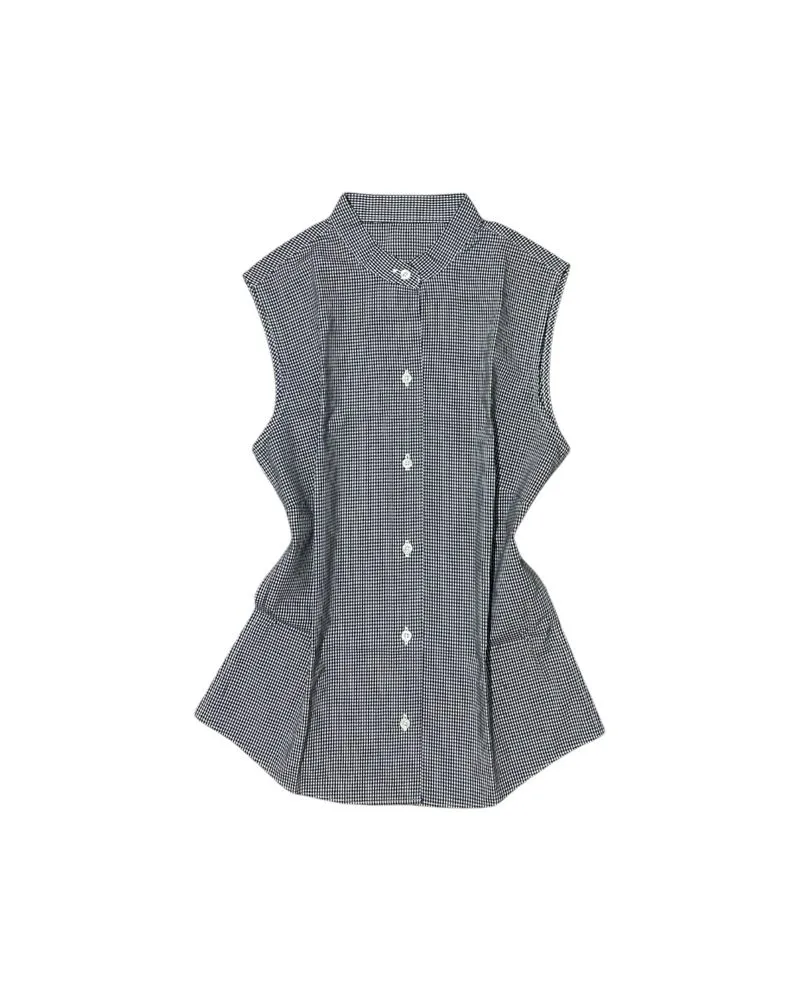 Check Sleeveless Top | Checkered Shirt photo 1