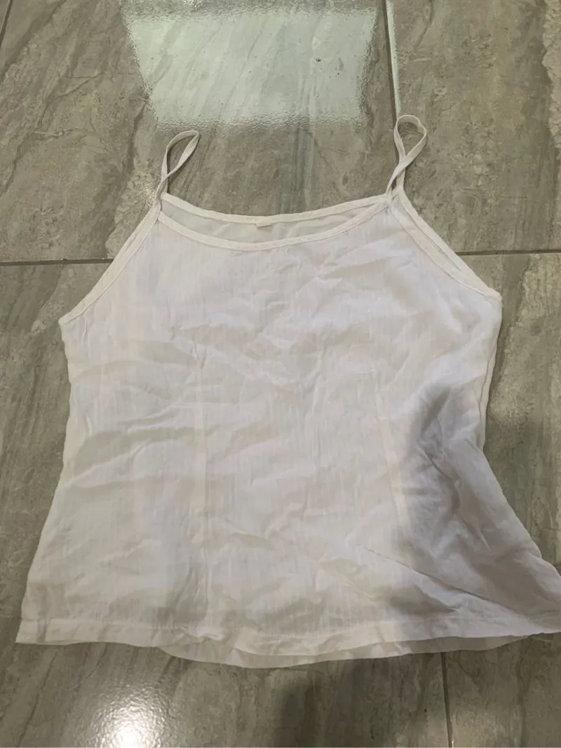 Casual Coquette Cami top Wanita white photo 1