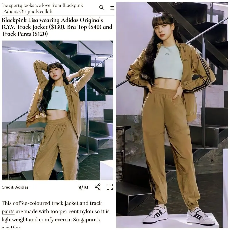 BLACKPINK LISA着用 adidas R.Y.V. 上下セットアップ BLACKPINK リサ着用 adidas アディダス r y v トラック