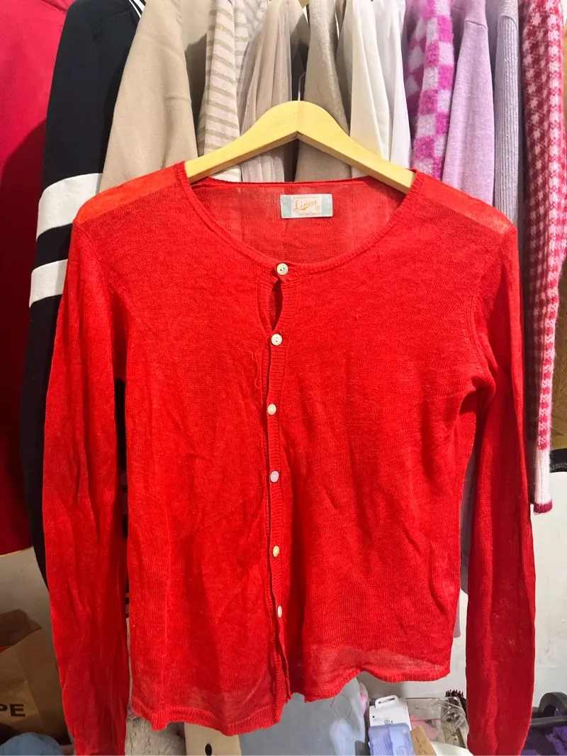 Knitted cardigan red (merah) photo 1