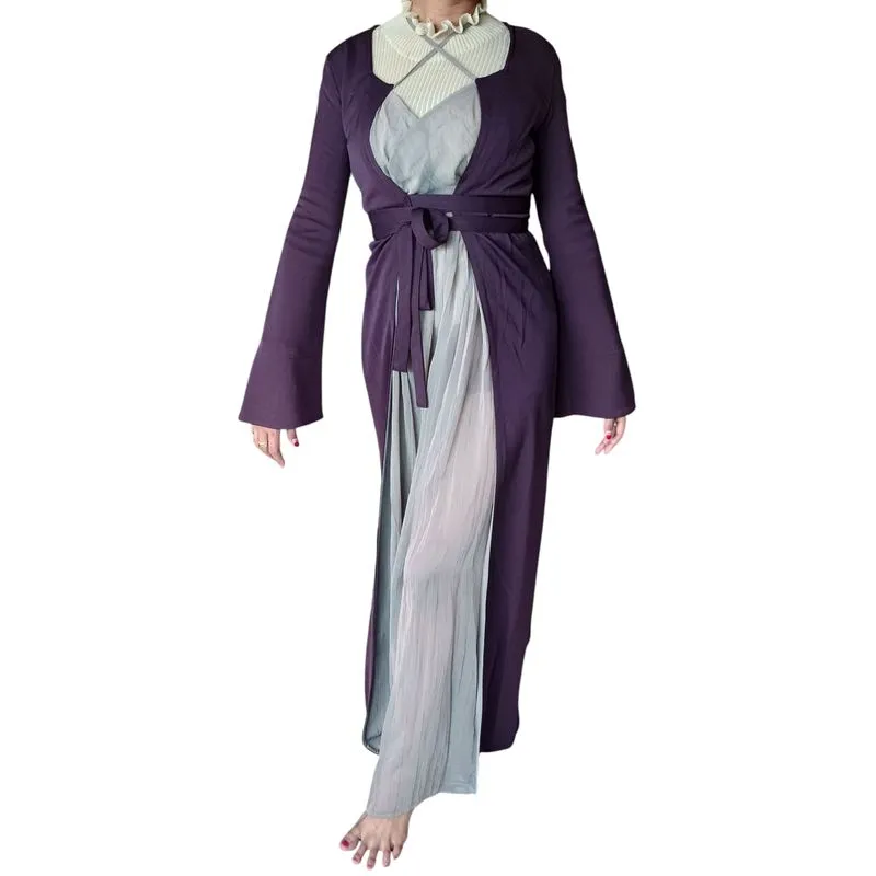 Vintage Jean Paul Gaultier Chiffon Wrap Dress Purple  photo 1