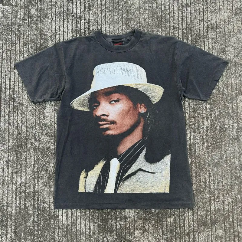 Ginsengstrip “Snoop Dogg” faded Black T-shirt  L - official  photo 1