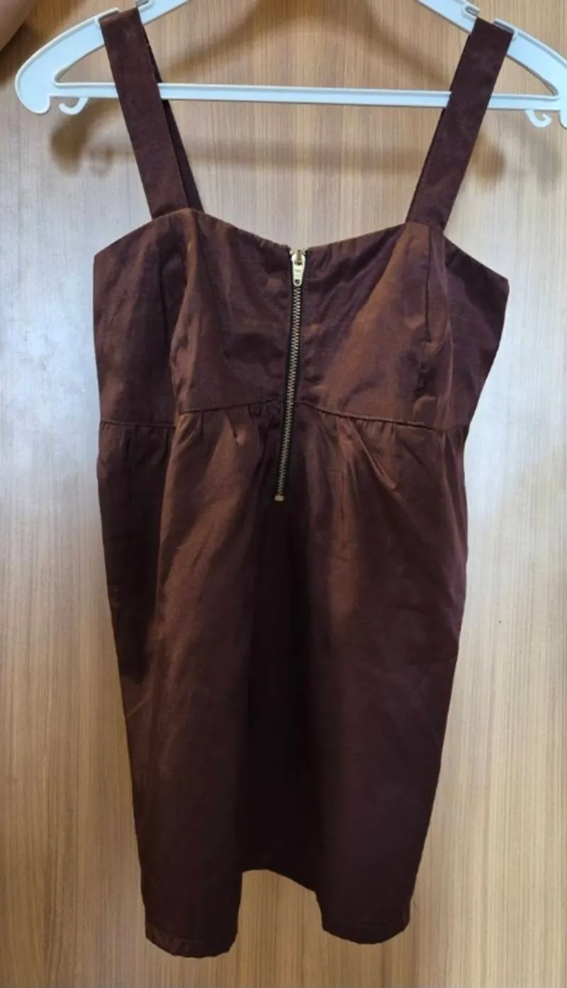 Tank top coklat kutungan kutang torso kemben satin busui photo 1