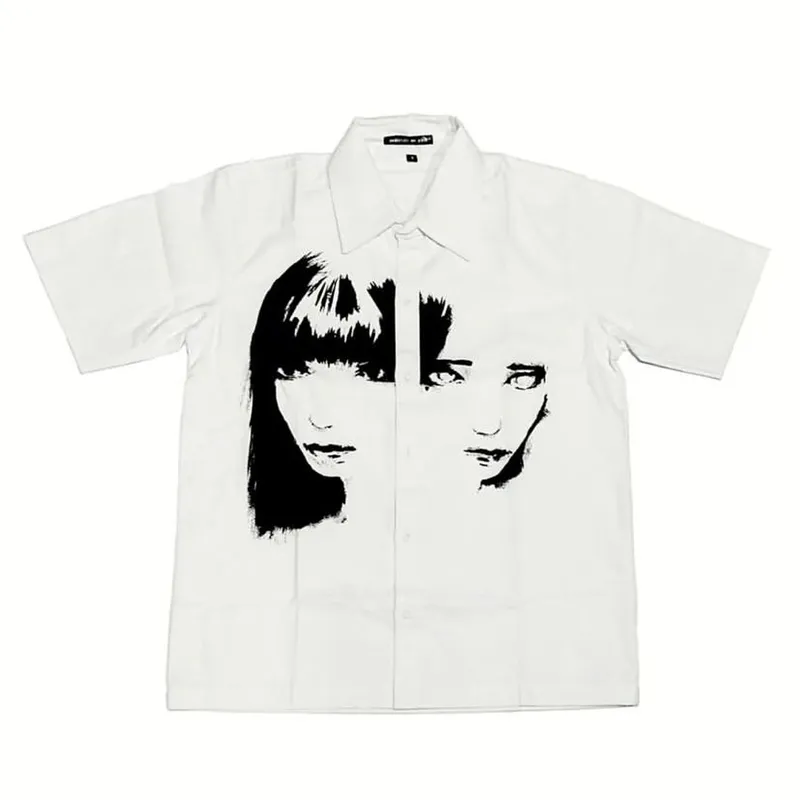 Streetwear Reworked Casual shirt Pria white photo 1