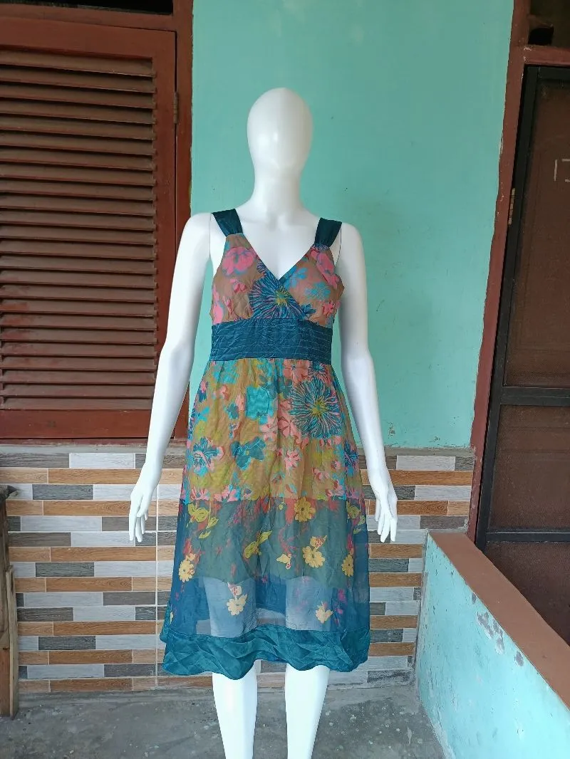 DRESS SIFON MOTIF FLORAL LUCU photo 1