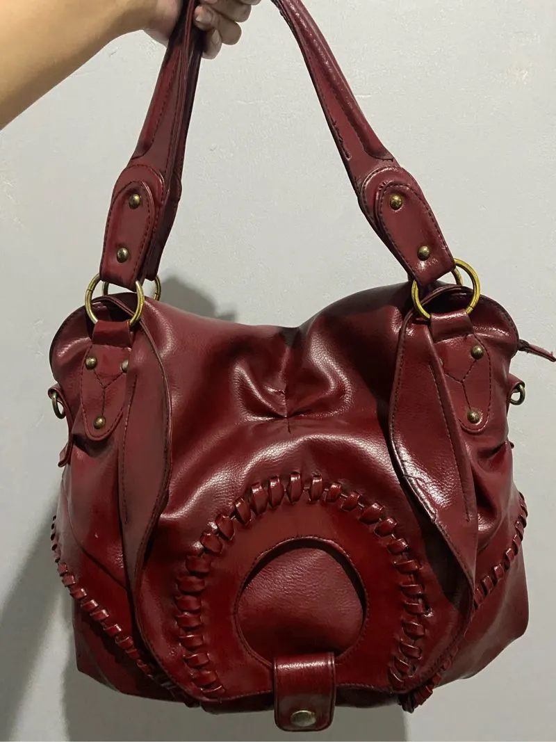 shoulder bag kulit merah photo 1