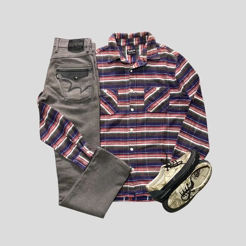 Panhard vintage stripe native flanell shirt photo 1