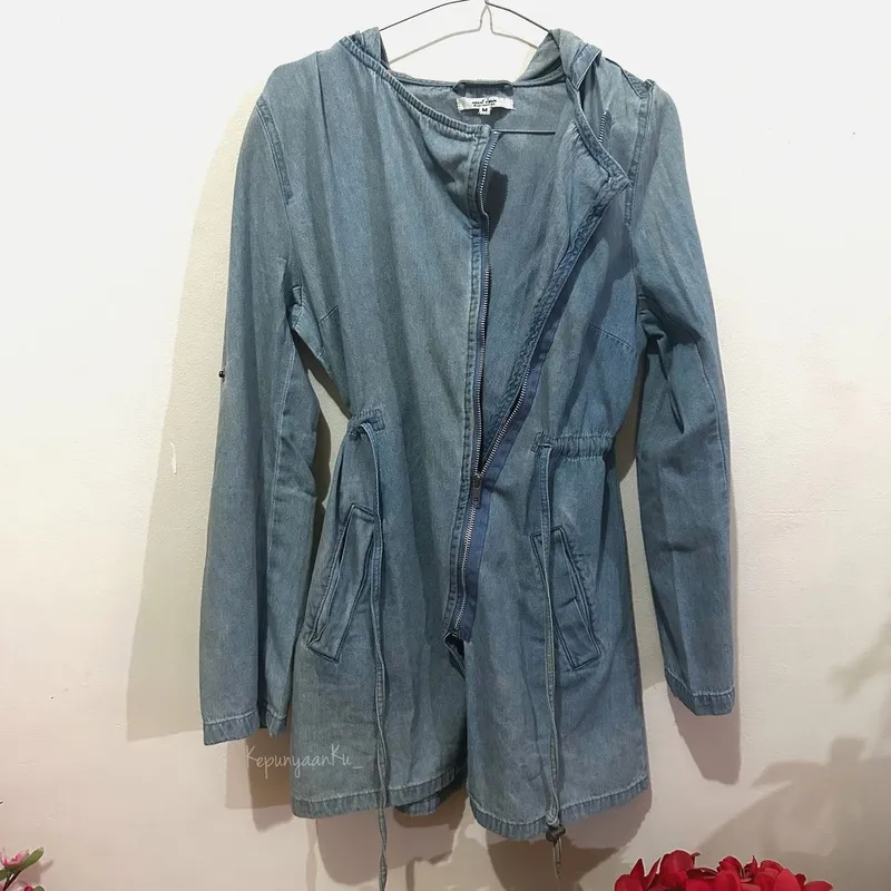 Casual Denim jacket Wanita blue photo 1