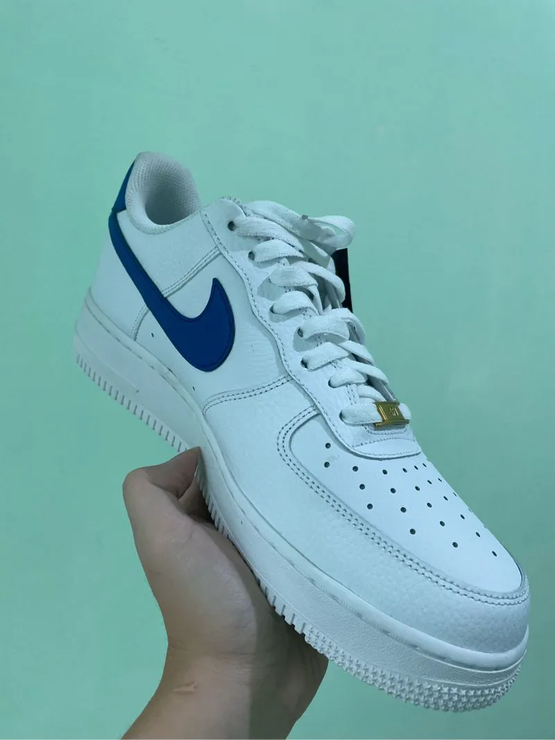 Nike Air Force Low White Royal Blue Sec 100% ORI