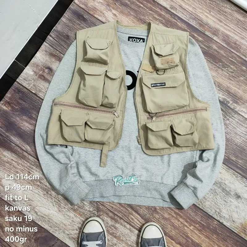 VS8 vest rompi mancing kanvas size L springbank photo 1