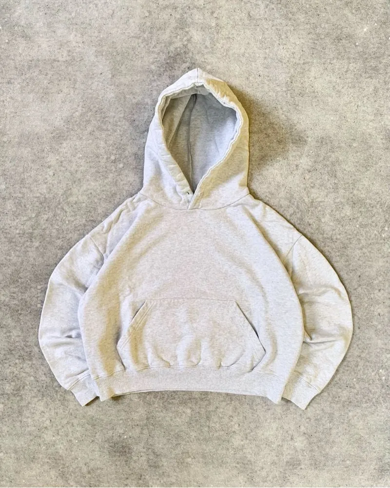 [SOLD OUT]   2000’s Heavyweight Light Grey Blank Hoodie photo 1