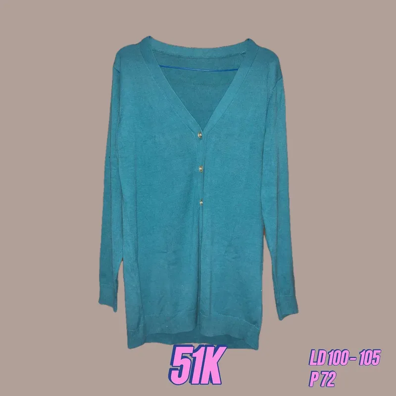 Casual Cardigan Wanita green photo 1