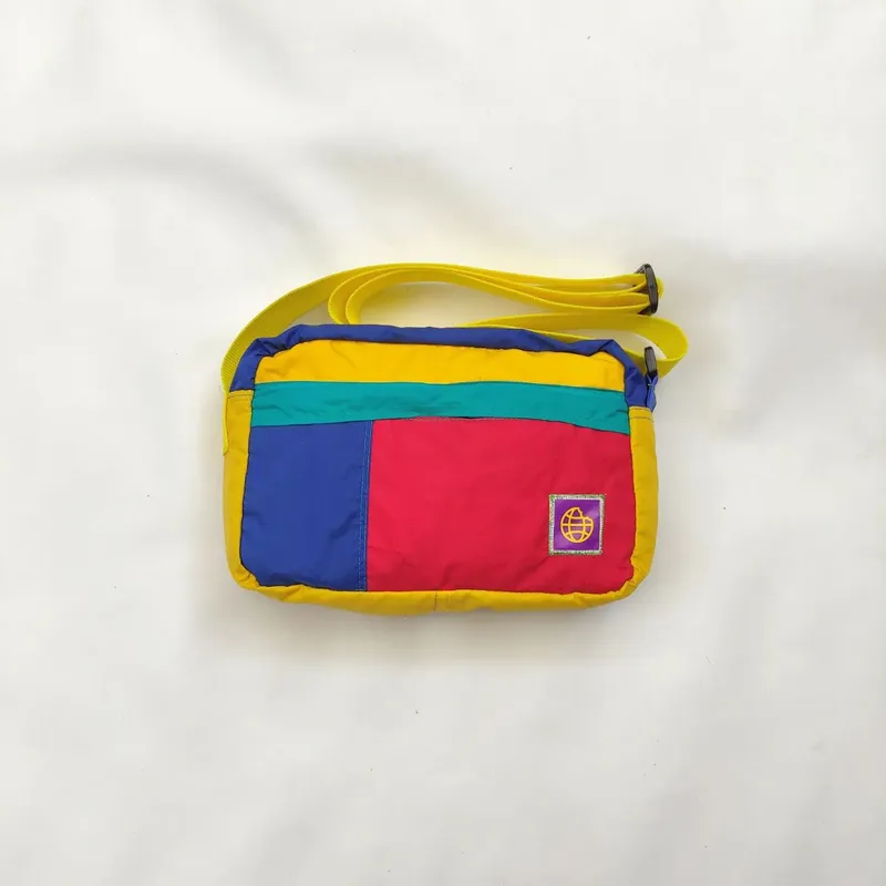 Multicolour Sling Bag Mix material jacket photo 1