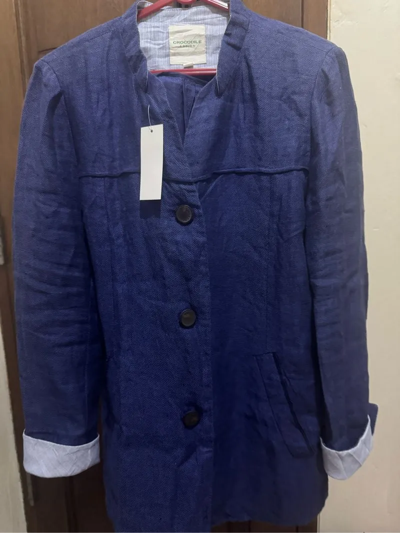 Blazer Wanita Warna Biru Merk Crocodile Ladies Stik Balik photo 1