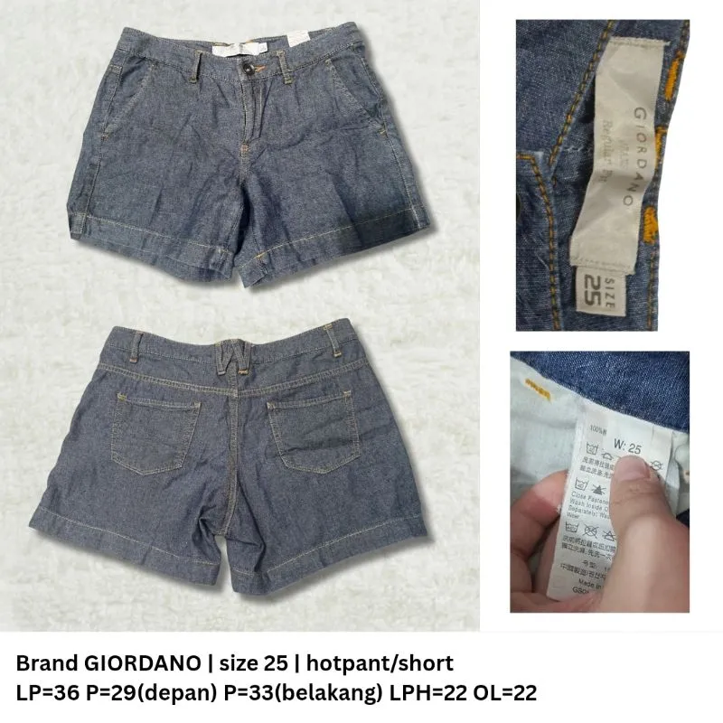 Giordano's short denim hotpants size 25 photo 1