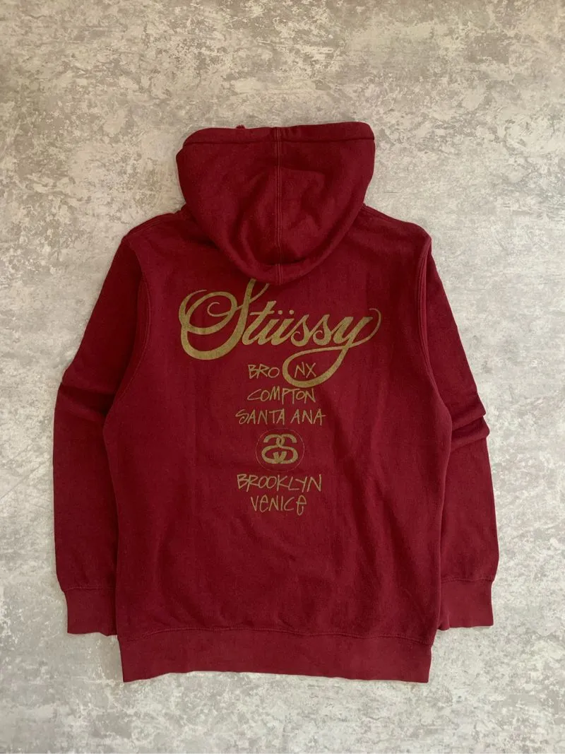 STUSSY WORLDTOUR RED HOODIE photo 1