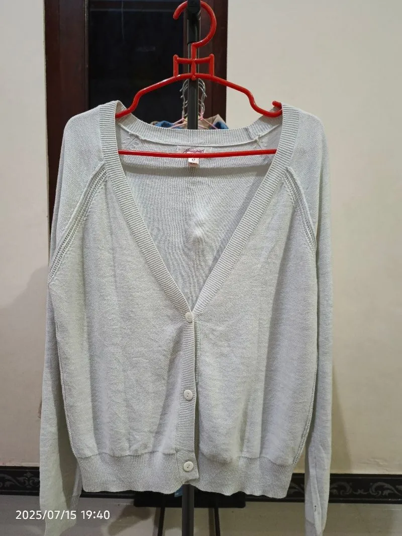 ATASAN WANITA CARDIGAN GREY MULUS photo 1
