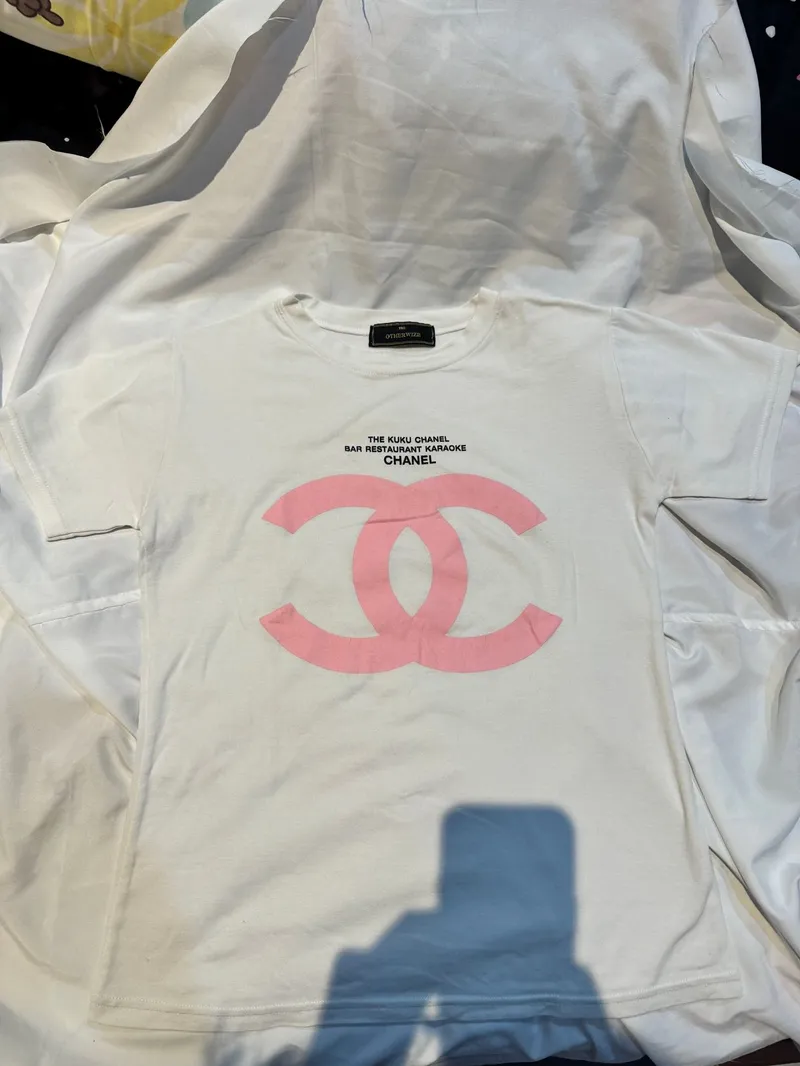 Casual T-shirt Wanita pink photo 1