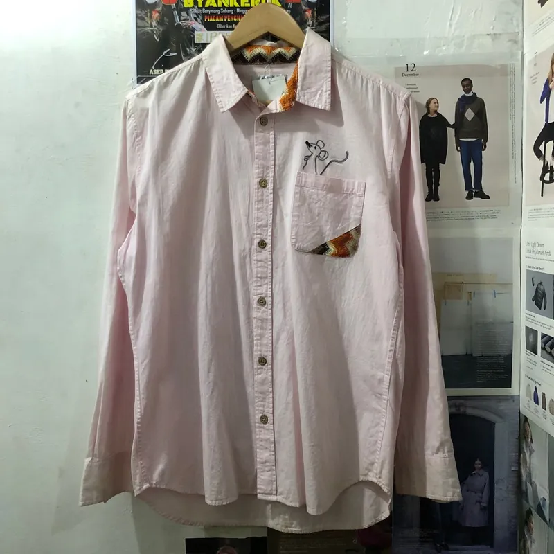 Minimalist Casual Shirt Wanita pink photo 1
