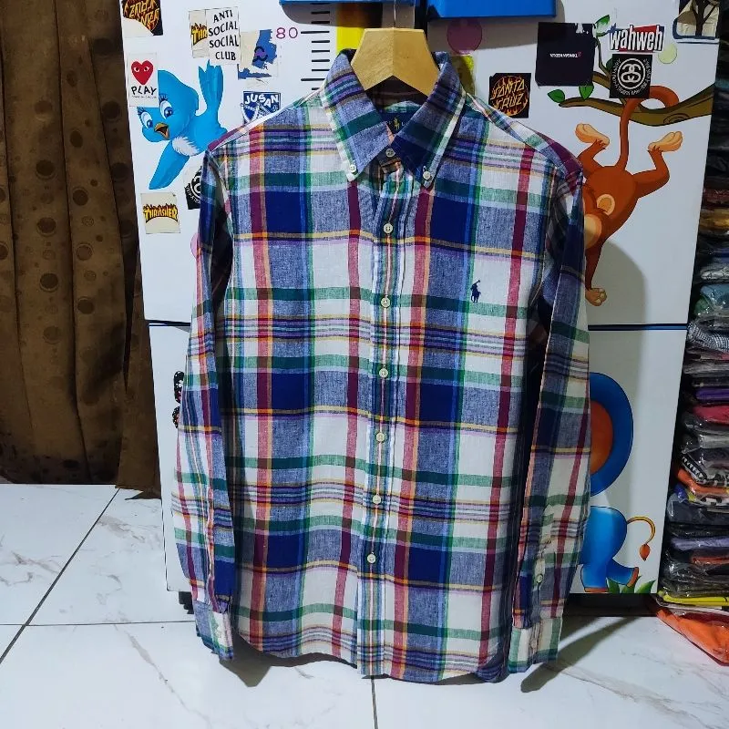 Kemeja Long Sleeve Polo Ralph Lauren Tartan Size XS photo 1