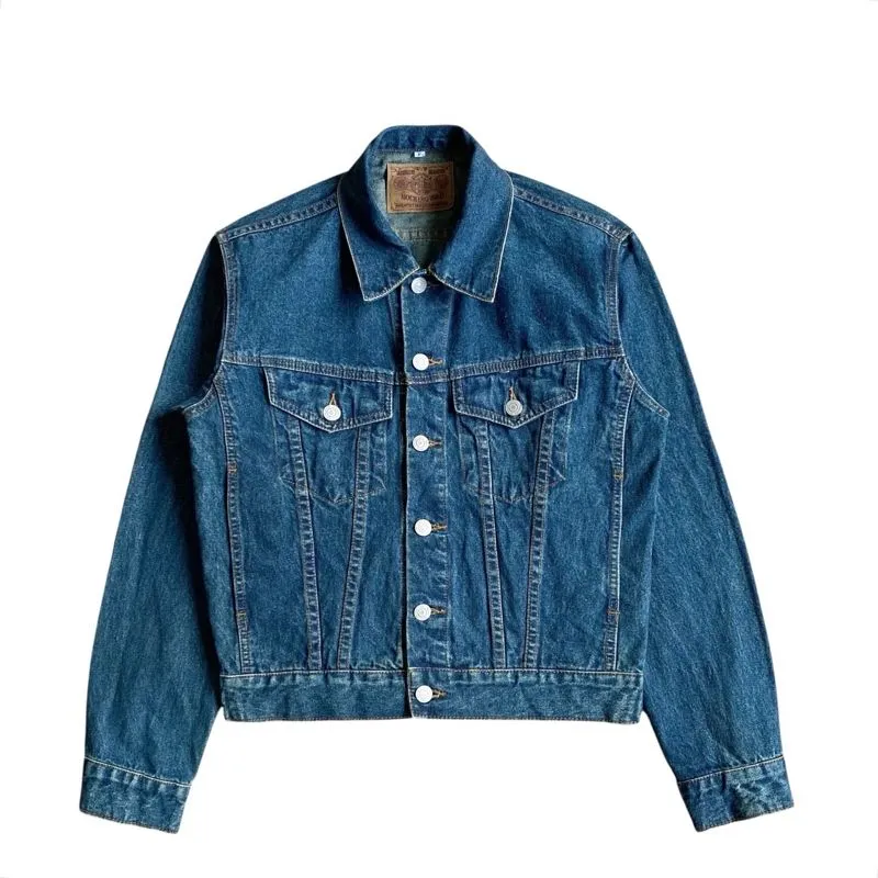 Mocking Bird cropped trucker denim jacket teal indigo jaket  photo 1