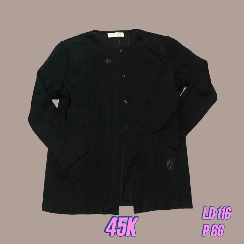 Casual Cardigan Wanita black photo 1