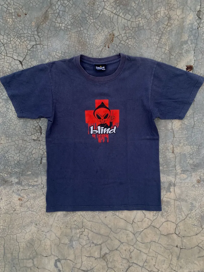 Blind Skateboards Skater T-shirt Pria navy photo 1