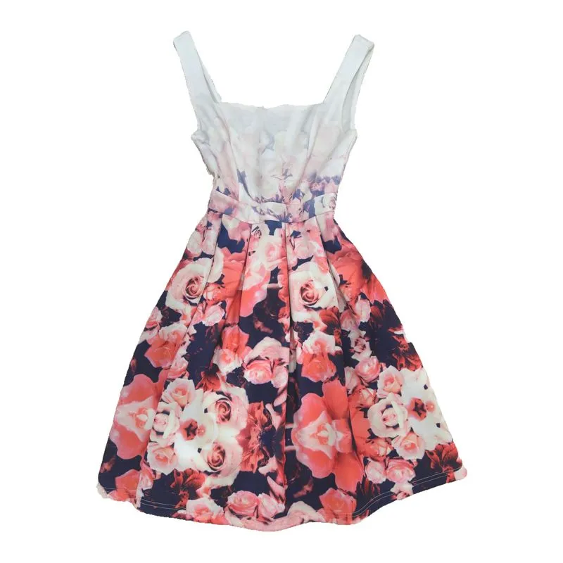 gradient pink flower shoujo dress photo 1