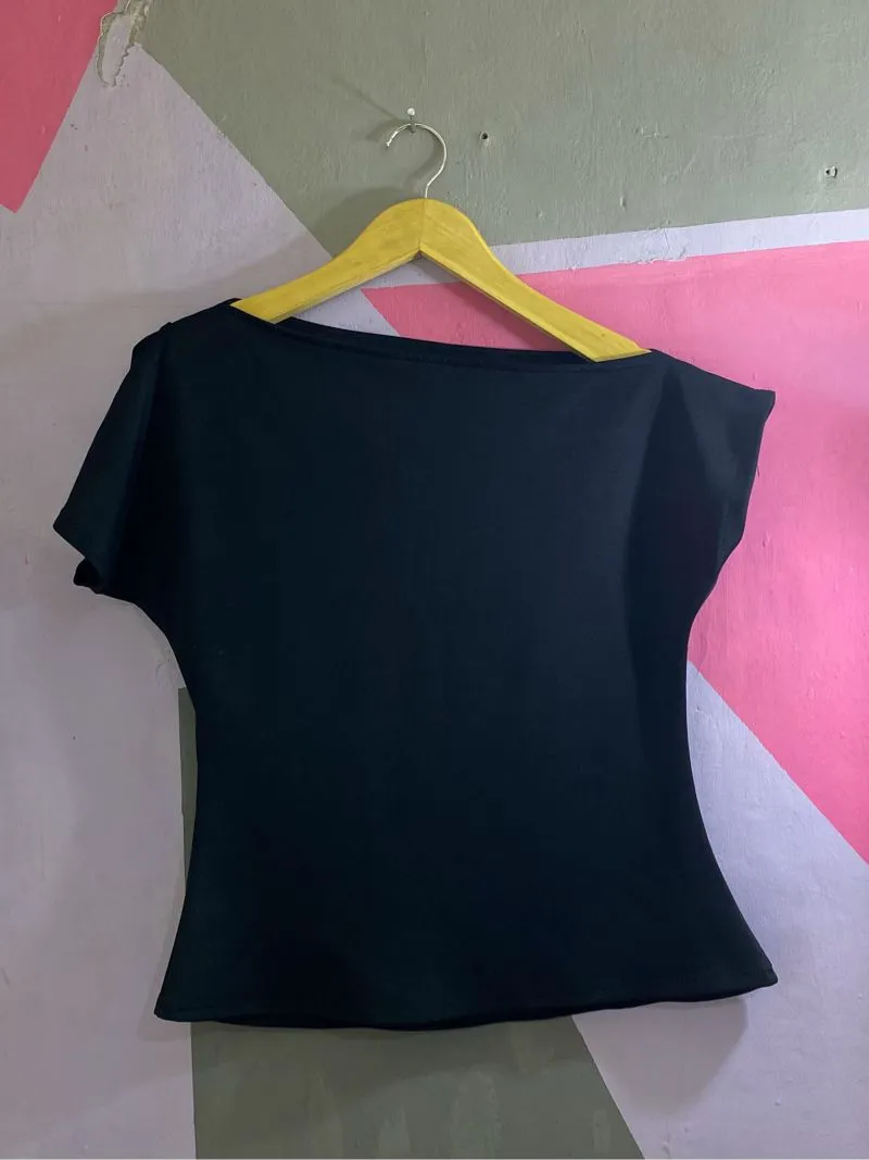 Black One Shoulder Top photo 1