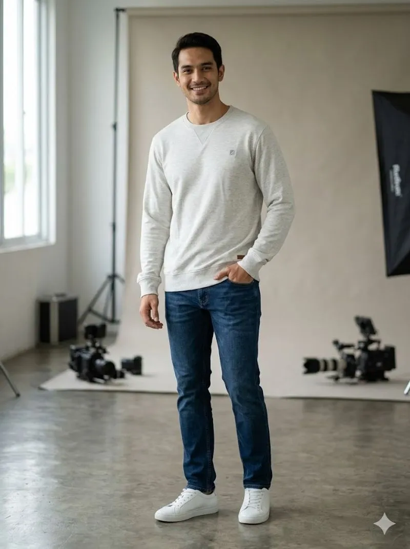 Sweater abu basic polos photo 1