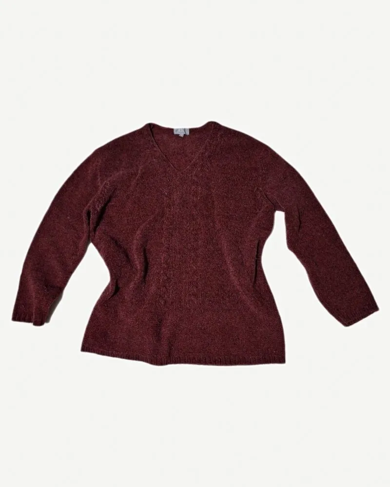 Grunge Burgundy Sweater photo 1