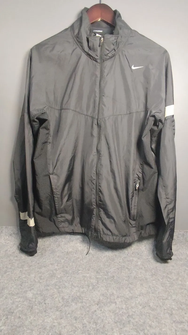 Jaket Nike Running Windbreaker Hitam Pria Ukuran M Original photo 1
