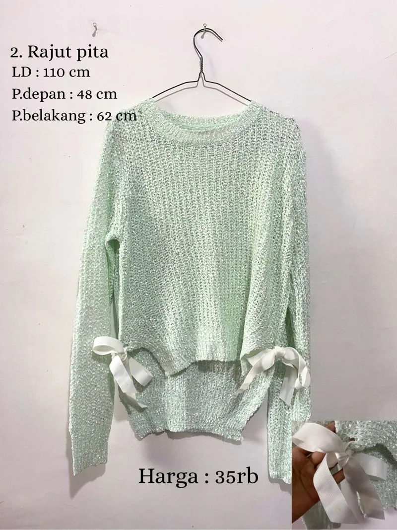 Sweater rajut pita photo 1