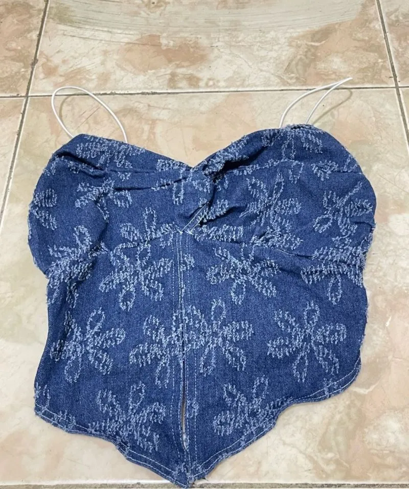 Denim Bustier Top atau Denim Corset Top photo 1