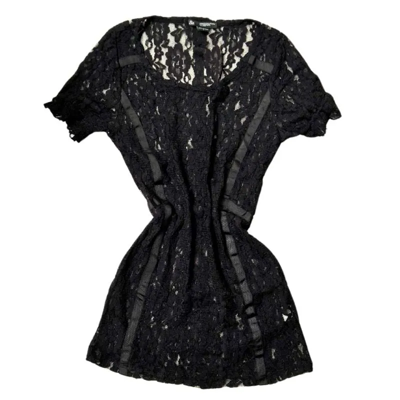 lace mini dress sexy gothic transparent photo 1