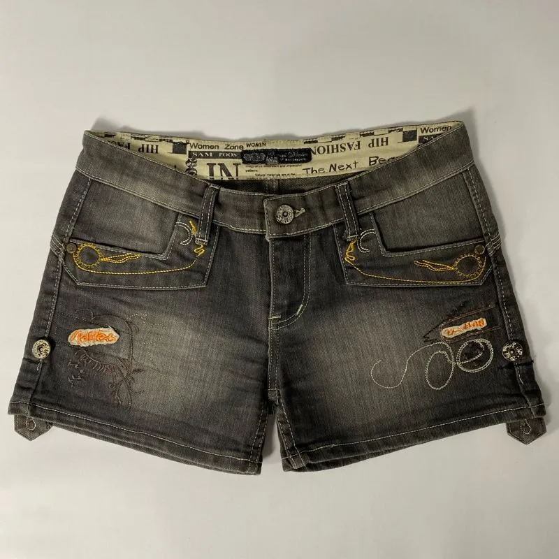 Hotpant Fading Gray Short Pants Y2K Grunge Gothic Size 30-31 photo 1